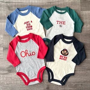 ⭕️🏈🏟 OHIO Baseball Baby Onesies